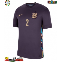 Camisa de Futebol Inglaterra Kyle Walker #2 Equipamento Secundário Europeu 2024 Manga Curta